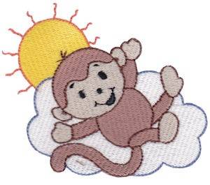 Picture of Monkey In The Clouds Machine Embroidery Design