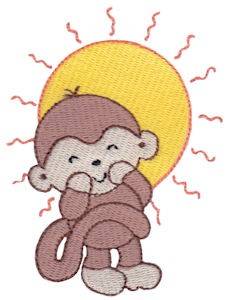 Picture of Summertime Monkey Machine Embroidery Design