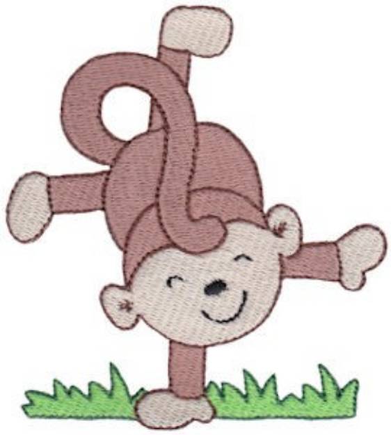 Picture of Cartwheeling Monkey Machine Embroidery Design