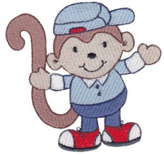 Picture of Dressed Up Monkey Machine Embroidery Design