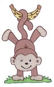 Picture of Handstand Monkey Machine Embroidery Design