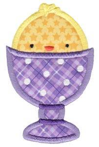 Picture of Sweet Easter Chick Applique Machine Embroidery Design