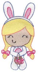 Picture of Easter Bunny Costume Machine Embroidery Design