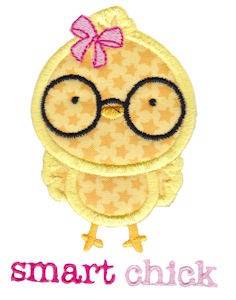 Picture of Smart Easter Chick Applique Machine Embroidery Design