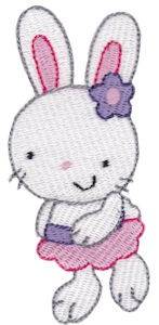 Picture of Sweet Easter Girl Bunny Machine Embroidery Design