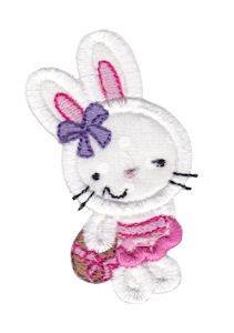 Picture of Applique Girl Easter Bunny Machine Embroidery Design