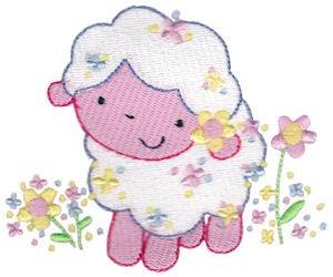 Picture of Sweet Easter Lamb Machine Embroidery Design