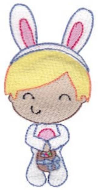 Picture of Easter Bunny Costume Machine Embroidery Design