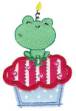 Picture of Frog & Cupcake Applique Machine Embroidery Design