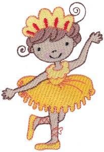 Picture of Yellow Ballet Cutie Machine Embroidery Design