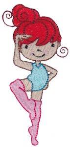 Picture of Redhead Ballet Cutie Machine Embroidery Design