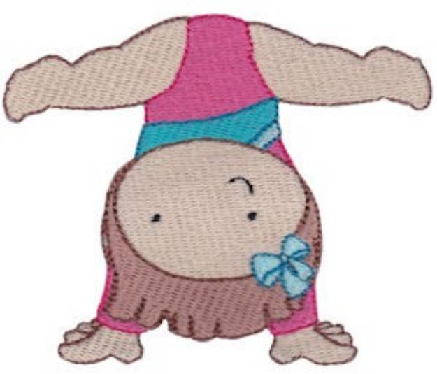 Picture of Gymnastics Girl Handstand Machine Embroidery Design