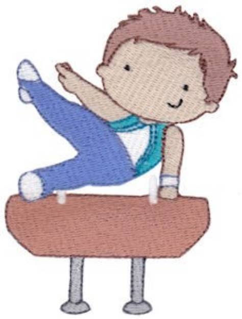 Picture of Gymnast & Pommel Horse Machine Embroidery Design