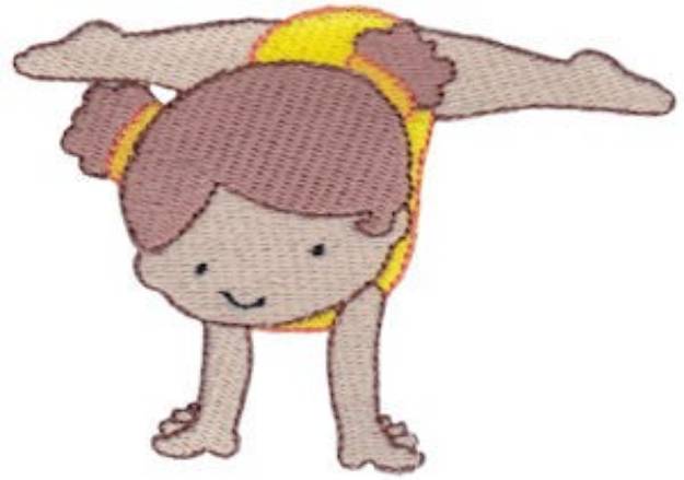 Picture of Handstand Gymnast Machine Embroidery Design