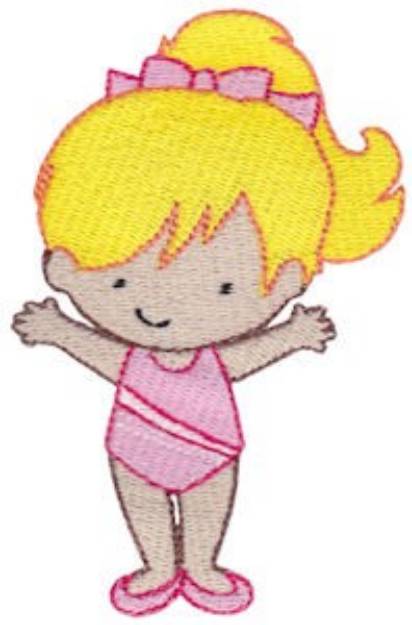 Picture of Blonde Gymnast Machine Embroidery Design