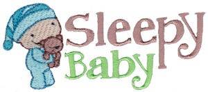 Picture of Sleepy Baby Machine Embroidery Design
