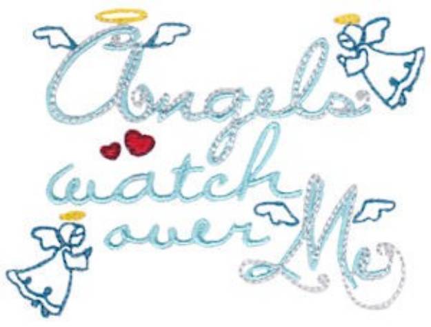 Picture of Angels Watch Over Me Machine Embroidery Design
