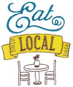 Picture of Eat Local Machine Embroidery Design