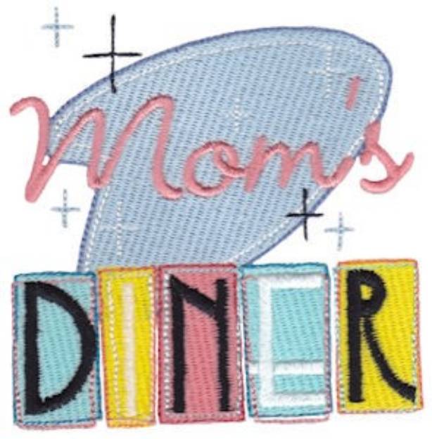 Picture of Moms Diner Machine Embroidery Design