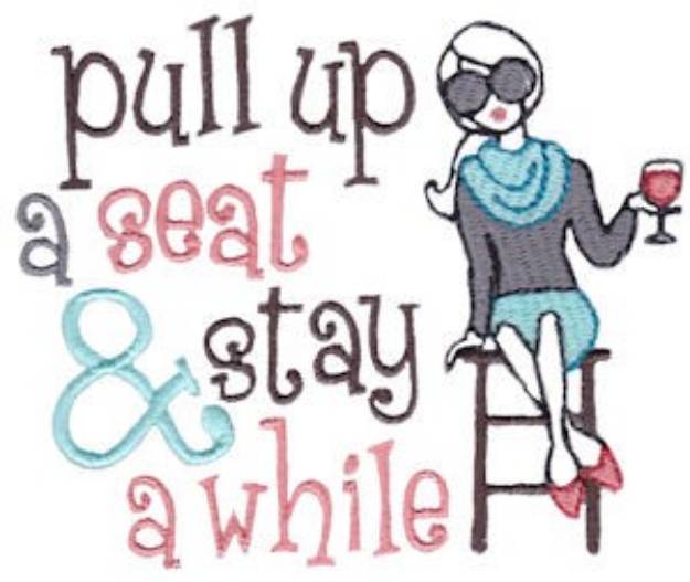 Picture of Stay Awhile Machine Embroidery Design