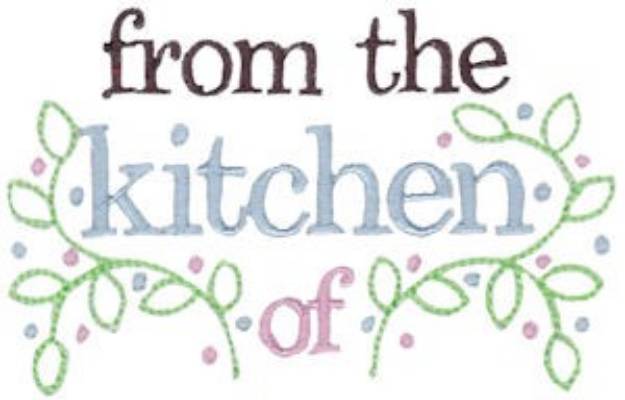 Picture of From The Kitchen Of Machine Embroidery Design