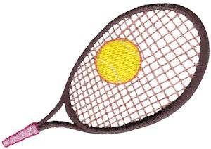 Picture of Tennis Raquet & Ball Machine Embroidery Design