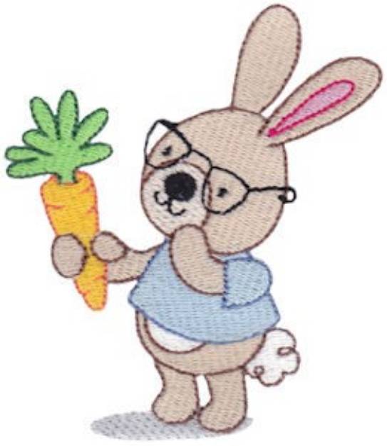 Picture of Bunny Rabbit & Carrot Machine Embroidery Design