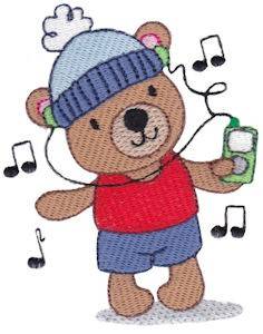 Picture of Rocking Teddy Bear Machine Embroidery Design