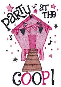 Picture of Party At The Coop Machine Embroidery Design