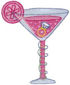 Picture of Engagement Ring Cocktail Machine Embroidery Design