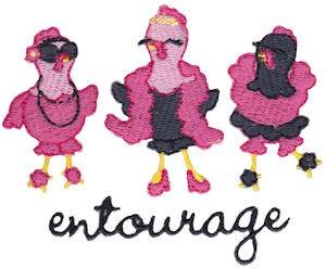 Picture of Hens Entourage Machine Embroidery Design