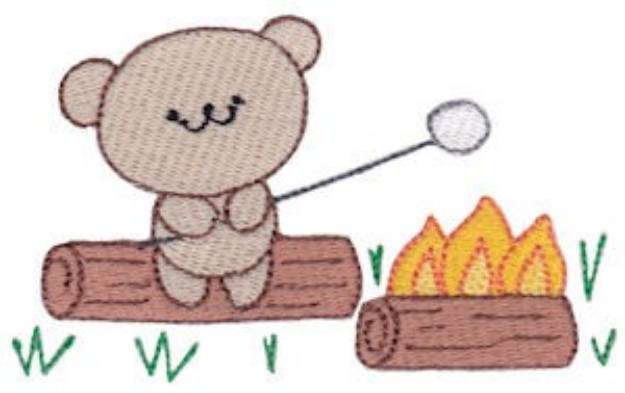 Picture of Camping Teddy Bear Machine Embroidery Design
