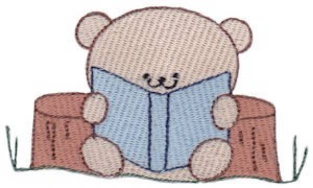 Picture of Reading Teddy Bear Machine Embroidery Design