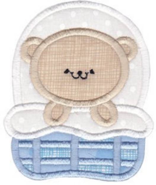 Picture of Applique  Napping Bear Machine Embroidery Design