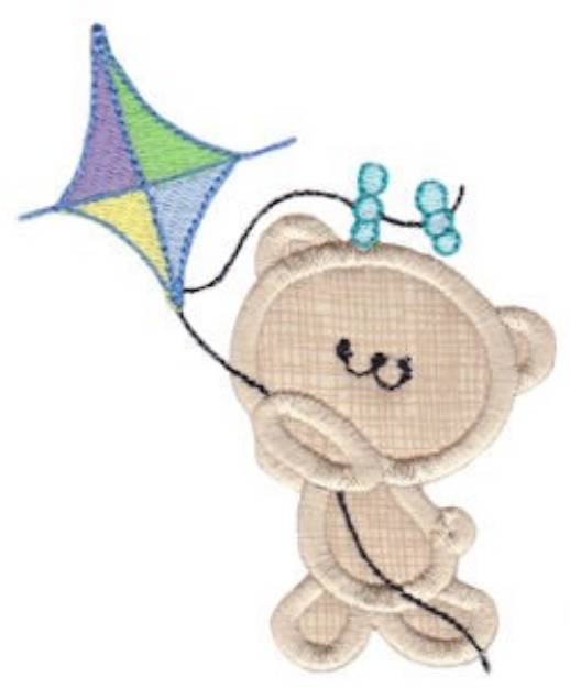Picture of Applique Kite & Bear Machine Embroidery Design