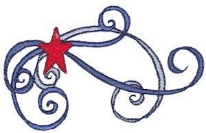 Picture of Patriotic Swirls Border Machine Embroidery Design