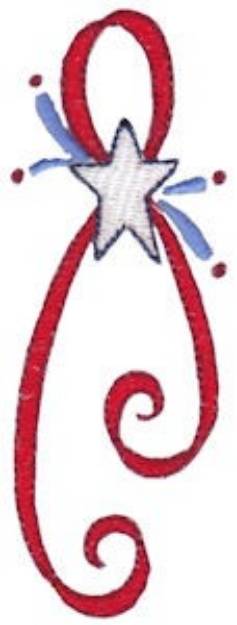 Picture of Patriotic Ribbon Border Machine Embroidery Design