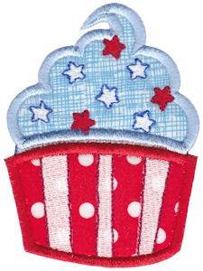 Picture of All American Cupcake Applique Machine Embroidery Design