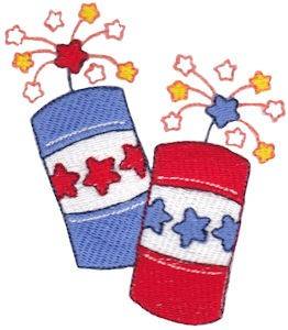 Picture of All American Fireworks Machine Embroidery Design