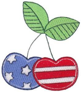 Picture of All American Cherries Machine Embroidery Design