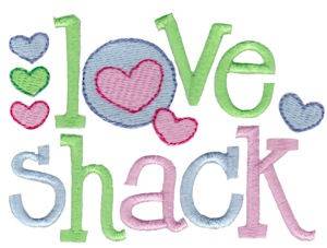 Picture of Love Shack Machine Embroidery Design
