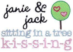Picture of Sitting In A Tree Kissing Machine Embroidery Design