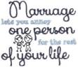 Picture of The Rest Of Your Life Machine Embroidery Design