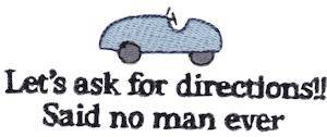Picture of Ask For Directions Machine Embroidery Design
