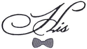 Picture of His Bow Tie Machine Embroidery Design
