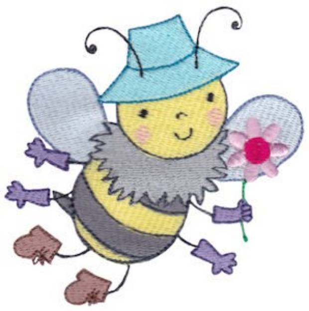 Picture of Snuggly Bee Machine Embroidery Design