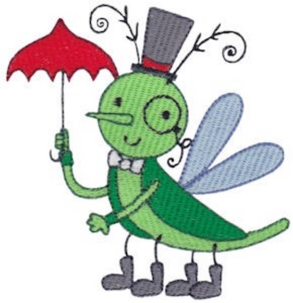 Picture of Snuggly Grasshopper Machine Embroidery Design