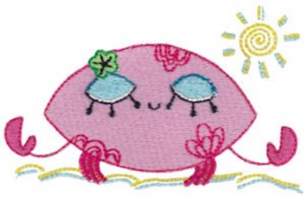 Picture of Decorative Sea Crab Machine Embroidery Design