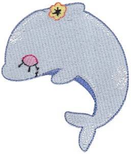 Picture of Decorative Dolphin Machine Embroidery Design