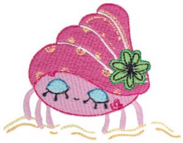 Picture of Decorative Hermit Crab Machine Embroidery Design
